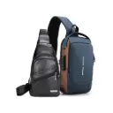 Slim Shoulder Bag, made of waterproof polyester, 2-piece set, suitable for both men and women, chest, back, or shoulder bag